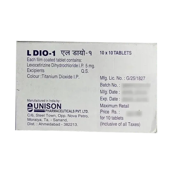 l dio 1mg tablet 10's